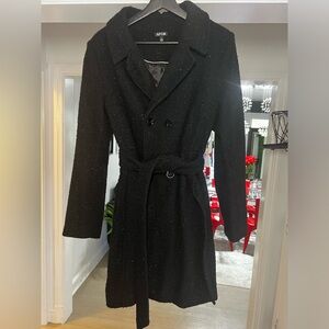 Apt.9 Glitter Black  Trench Coat